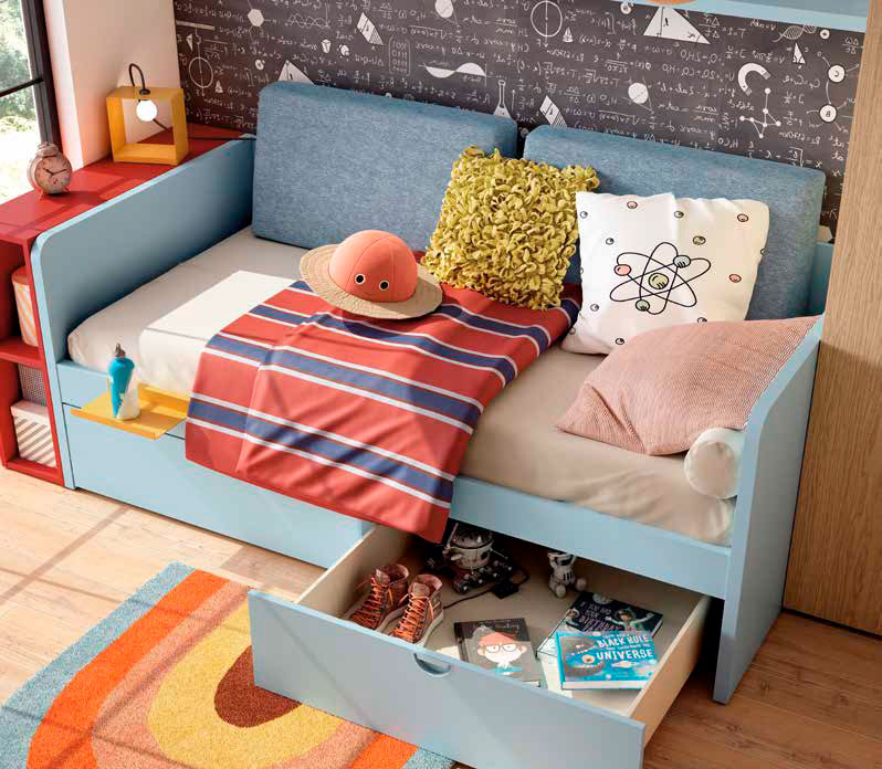 Cama juvenil con cajones